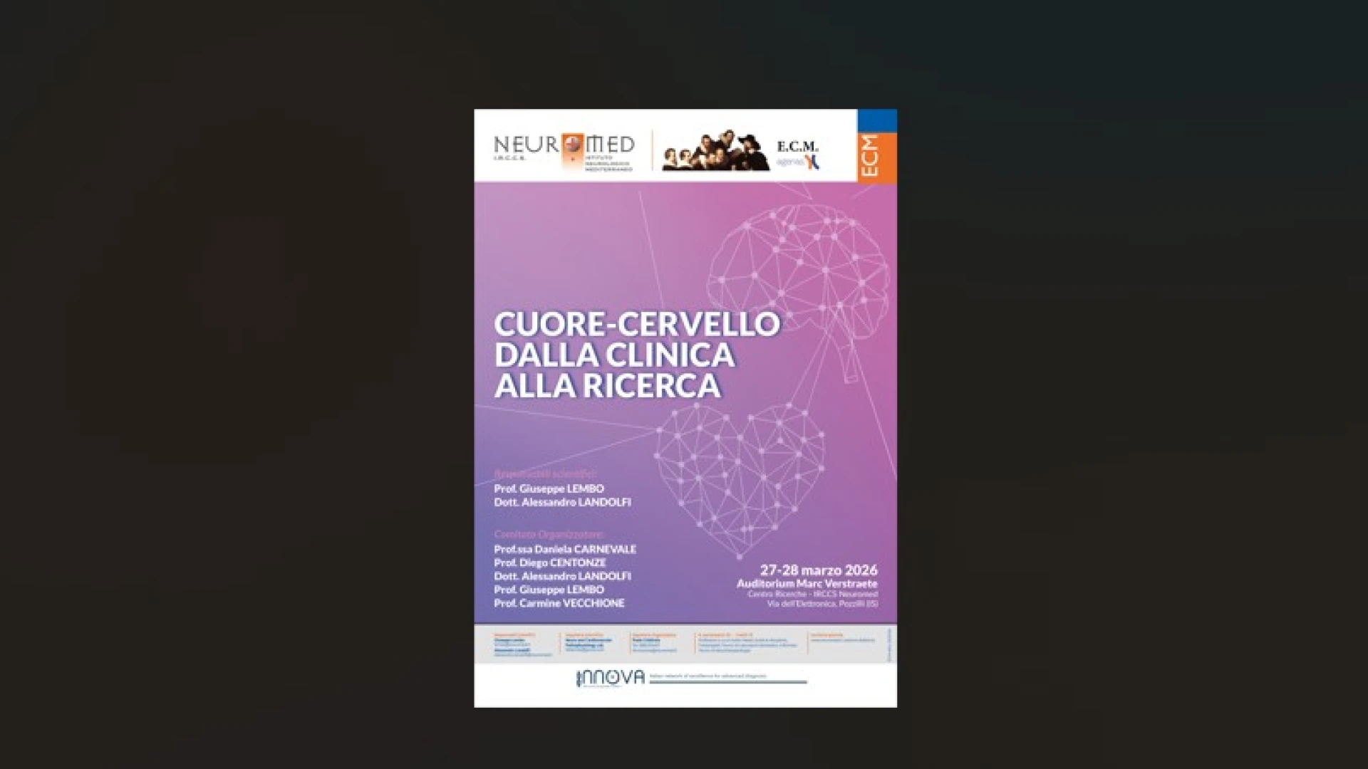 Al Neuromed un convegno dedicato alle interazioni tra cuore e cervello, un dialogo continuo tra clinica e ricerca
